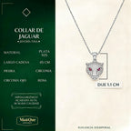 Collar Jaguar con Circonitas · Plata 925