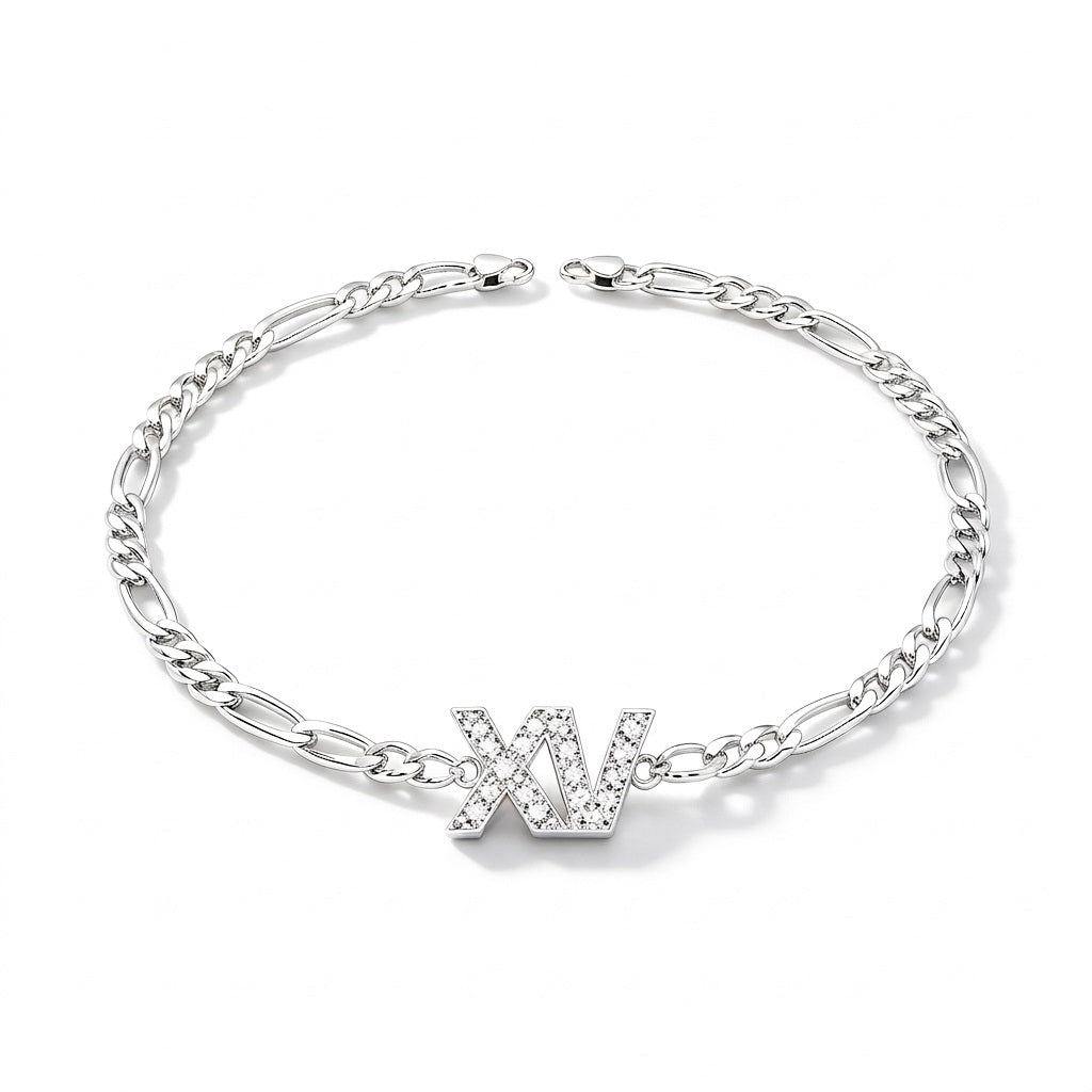 Pulsera XV Años · Regalo para Quinceañera · Plata 925