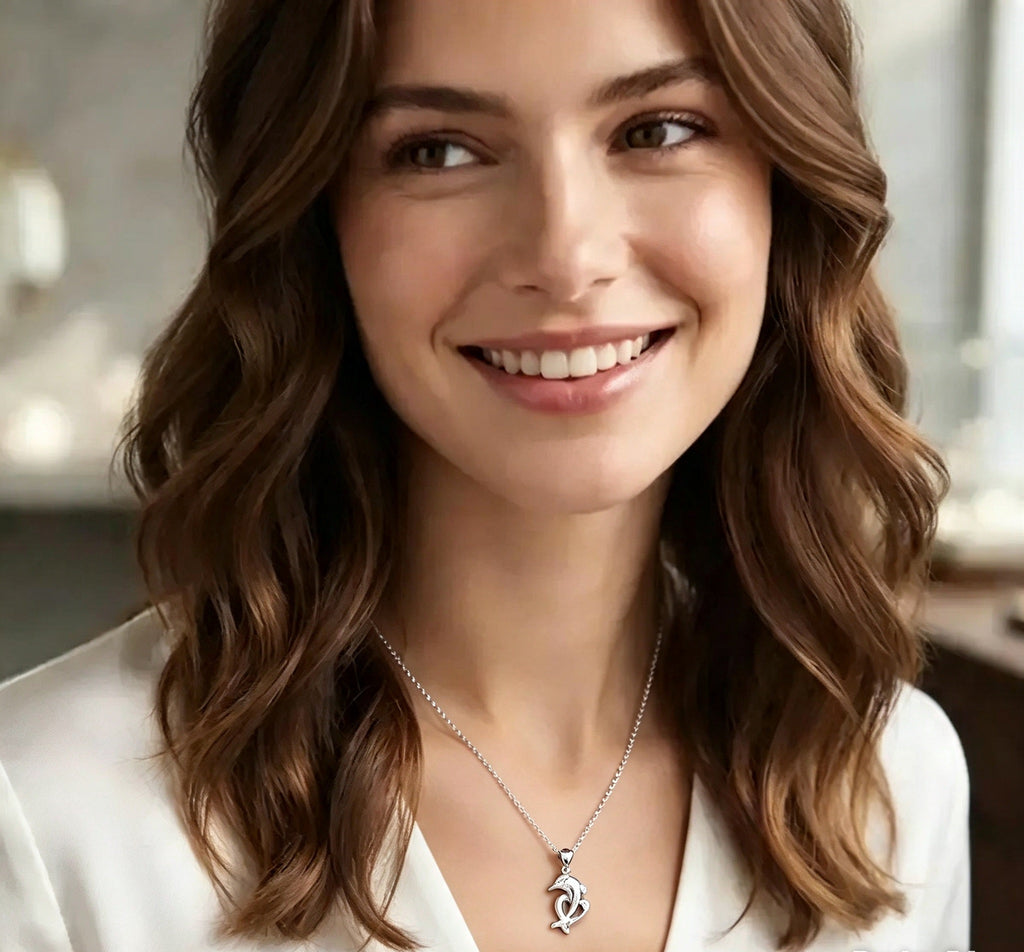 Collar Delfín con Circonitas · Plata 925