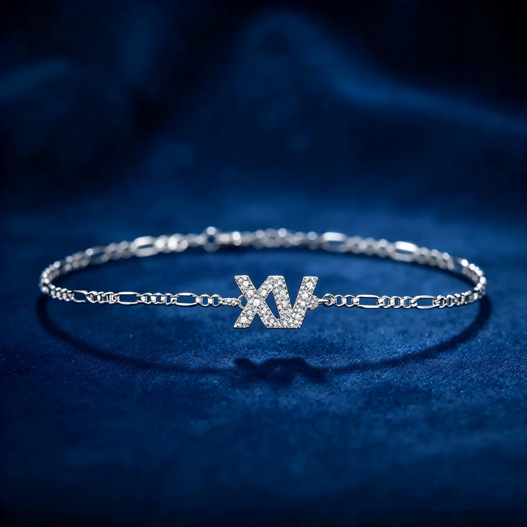 Pulsera XV Años · Regalo para Quinceañera · Plata 925