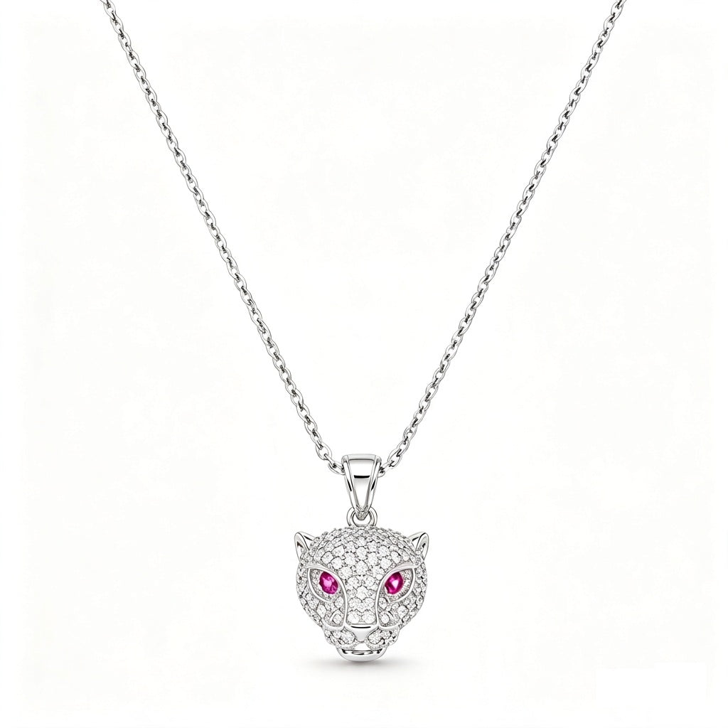Collar Jaguar con Circonitas · Plata 925