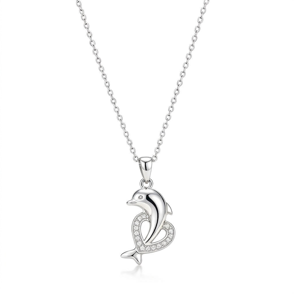 Collar Delfín con Circonitas · Plata 925