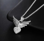 Collar Alas de Corazón · Plata