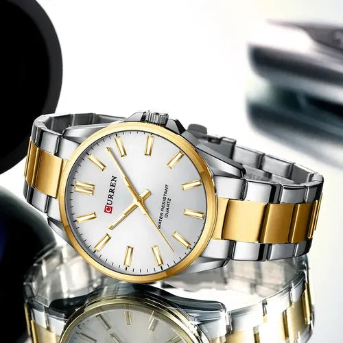 Reloj Para Hombre Acero Inoxidable Plateado Plateado Gris