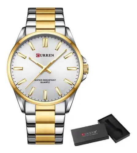 Reloj Para Hombre Acero Inoxidable Plateado Plateado Gris