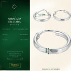 Arracadas Facetadas 12 mm · Plata 925