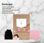 Collar Corazón con Mensaje · Regalo para Amiga · Plata