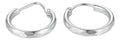 Arracada Facetada Plata 925 12mm Plateado