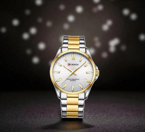 Reloj Para Hombre Acero Inoxidable Plateado Plateado Gris