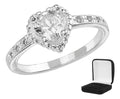 Anillo De Compromiso Plata 925 Forma De Corazón, Regalo Corazón 9