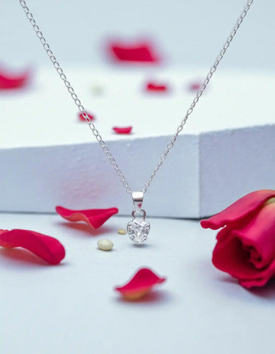 Regalo 14 De Febrero Collar De Plata Y Mensaje Para Novia Plateado
