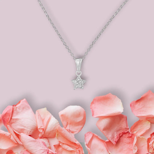 Regalo Cajita Collar Estrella Plata - Amor Novia Esposa Plateado