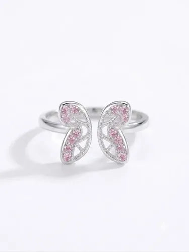 Anillo De Mariposa Con Circonitas De Plata 925 Rosa 9