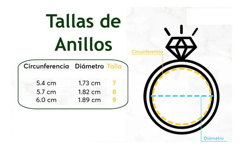 Anillo De Compromiso Plata 925 Con Circonitas Plateado 9