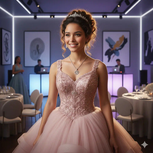 Regalo Para Quinceañera, Collar Dije 15 Años Plata 925 Dije 15 Años