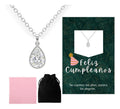 Regalo De Cumpleaños Para Mujer, Collar Elegante Plata 925 Plateado