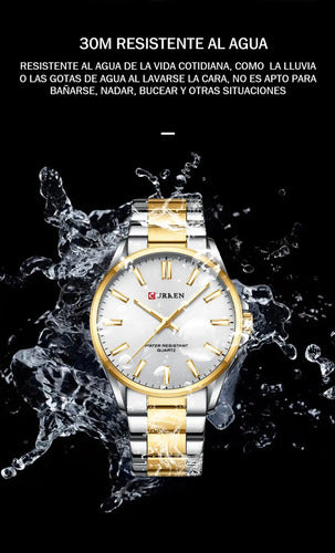 Reloj Para Parejas Acero Inoxidable, Regalo Plateado Gris