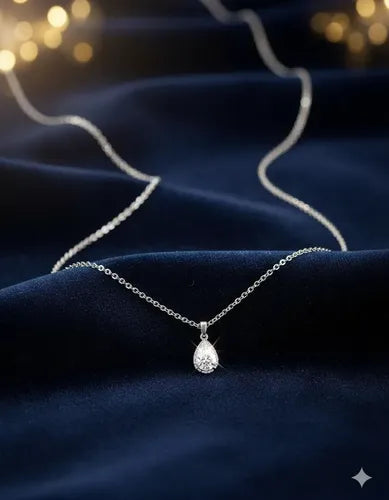 Regalo Para Ingeniera Collar De Plata 925 45 Cm Dije Gota Plateado