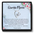 Collar Plata Corazón Piedras Preciosas. Regalo Para Mamá Plateado