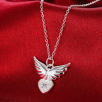 Collar Alas de Corazón · Plata