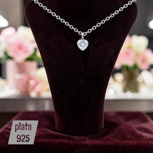 Collar Corazón Plata925, Regalo Para Mamá, Mensaje Especial Mamá