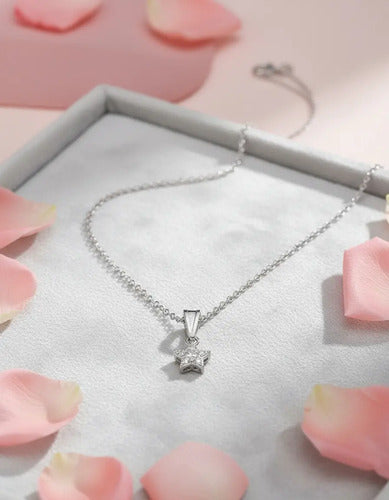 Regalo Romántico Collar Estrella Plata - Amor Novia Esposa Plateado