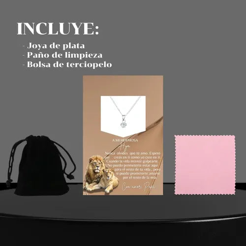 Regalo De Graduación Hija, Collar Plata Con Mensaje Especial