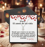 Collar con Mensaje para Novia en Caja · Plata