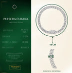 Pulsera Cubana con Circonitas · Plata 925