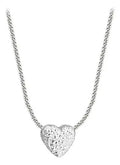Collar Mujer De Plata Ley 925 Dije Corazón, Elegante Plateado
