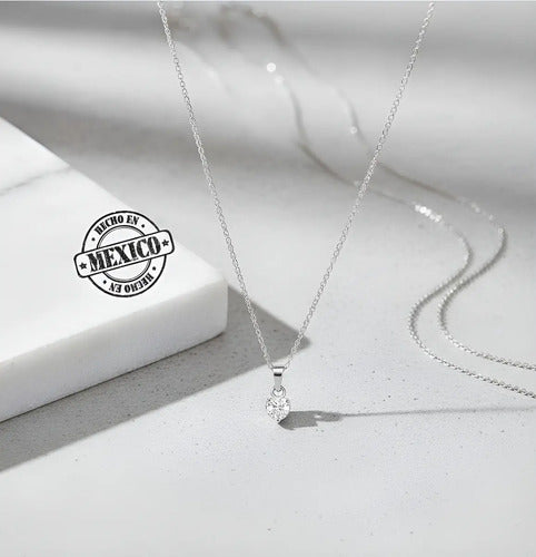 Regalo De Promesas Parejas, Collar Plata Dije Corazón Plateado
