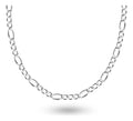 Cadena 55 Cm Plata Solida 925 De 4mm Plateado