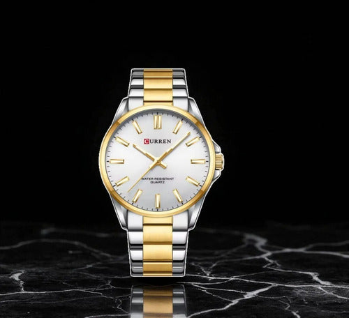 Reloj Para Hombre Acero Inoxidable Plateado Plateado Gris