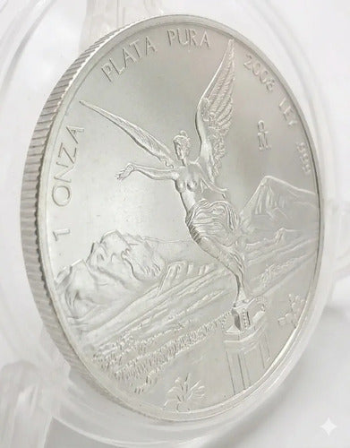 Onza Plata Pura Libertad México 2008 En Capsula
