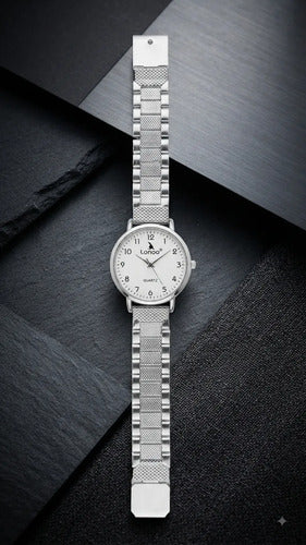 Reloj De Caballero De Plata 925 Para Hombre Plateado Blanco