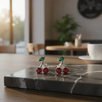 Broqueles Cereza · Plata 925