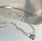 Collar Corazón Martillado · Plata 925