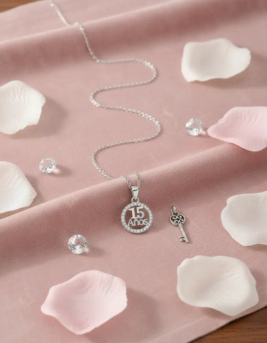 Regalo Para Quinceañera, Joyeria Plata 925 Dije 15 Años Plateado