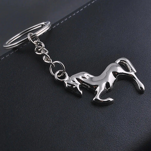 Llavero Animal Caballo Plateado Ideal Para Regalo Vaquero Plateado