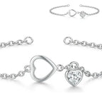 Pulsera Corazón con Circonia · Plata 925