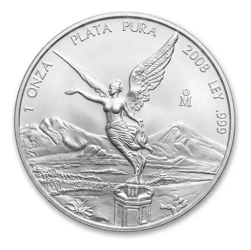 Onza Plata Pura Libertad México 2008 En Capsula
