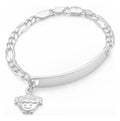 Esclava Dije Niña 12 Cm De Plata 925, Pulsera Para Niña Plateado 3.82 Cm 12 Cm