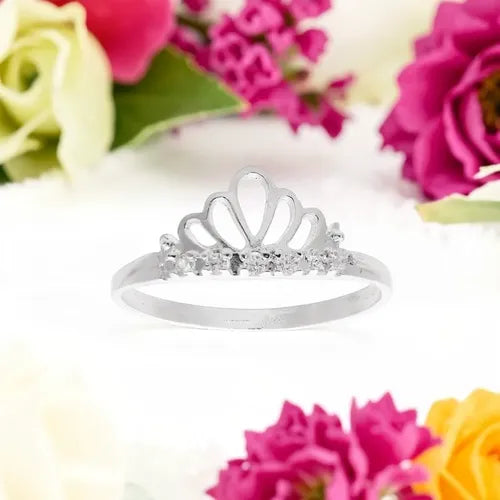 Regalo Para Niña Anillo De Corona Princesa Plata 925 Plateado 5