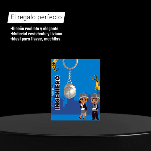 Regalo Para Ingeniero O Ingeniera Llavero De Casco Plateado