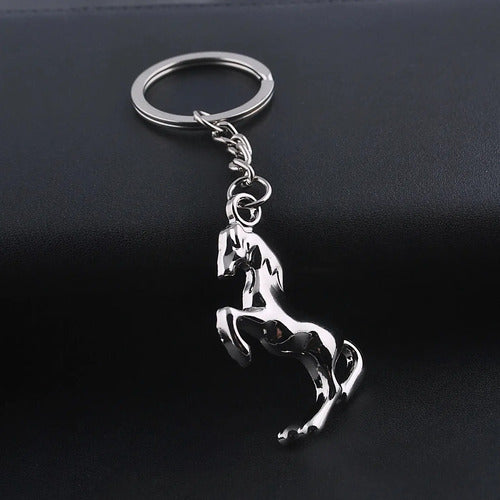 Llavero Animal Caballo Plateado Ideal Para Regalo Vaquero Plateado