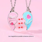 Set 2 Collares Corazón con Imán · Mejores Amigas