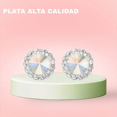 Regalo San Valentin Para Mujer Aretes De Plata 14 De Febrero Blanco