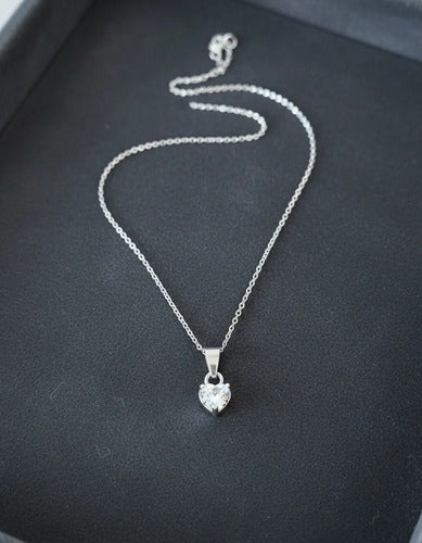 Regalo Para Amiga Collar De Corazón Plata Con Mensaje
