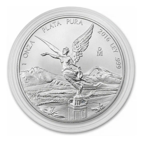 Onza Plata Pura Libertad México 2016 En Capsula