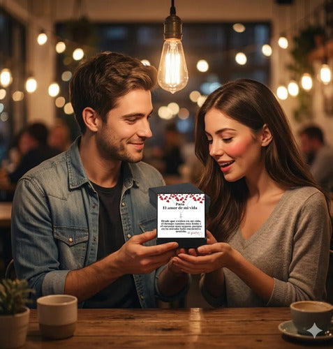 Regalo Caja Con Collar De Plata Mensaje Para Novia, Parejas Plateado